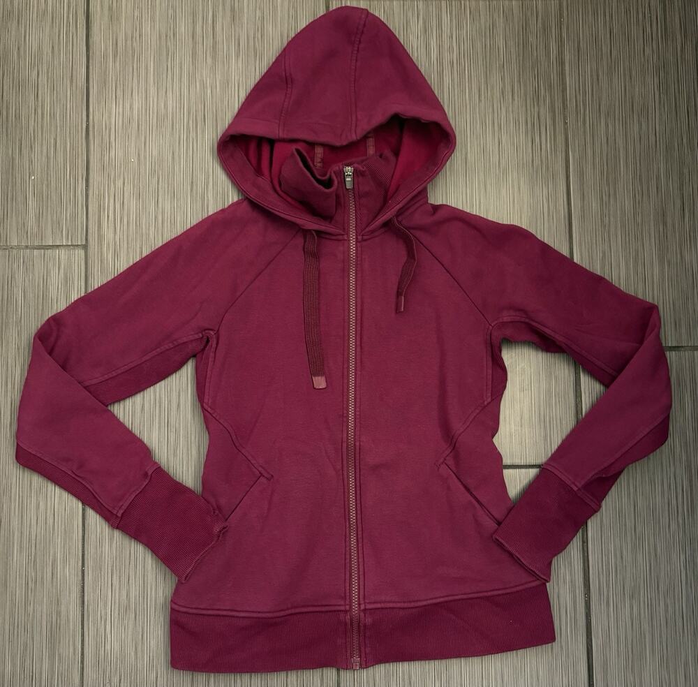Athleta Triumph Hoodie Women’s XS Magenta 486251 Activewear Full Zip